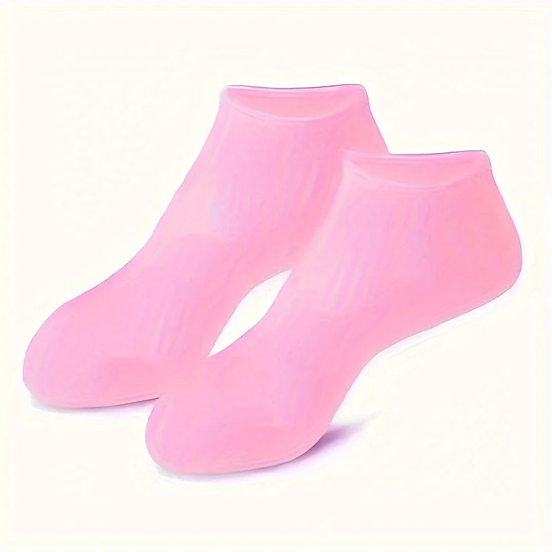 Meia Feminina de Silicone para Hidratar os Pés - Toque de Algodão
