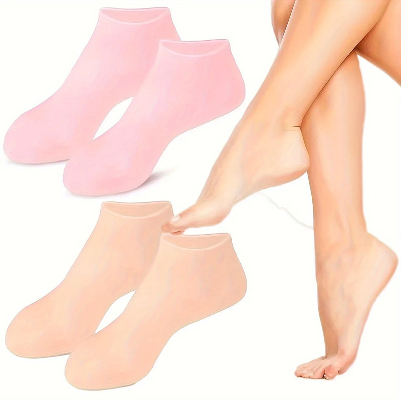 Meia Feminina de Silicone para Hidratar os Pés - Toque de Algodão