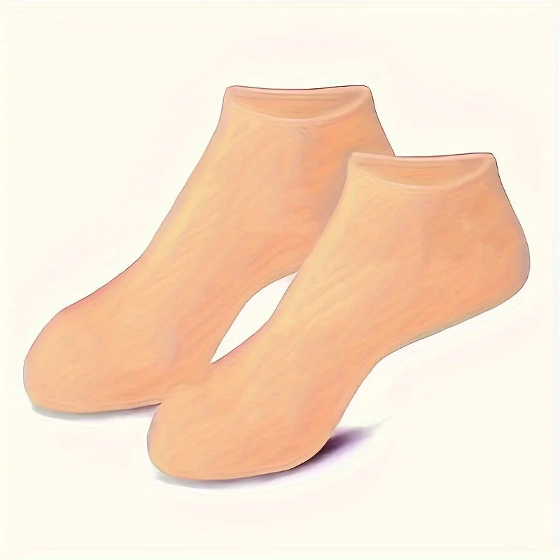 Meia Feminina de Silicone para Hidratar os Pés - Toque de Algodão