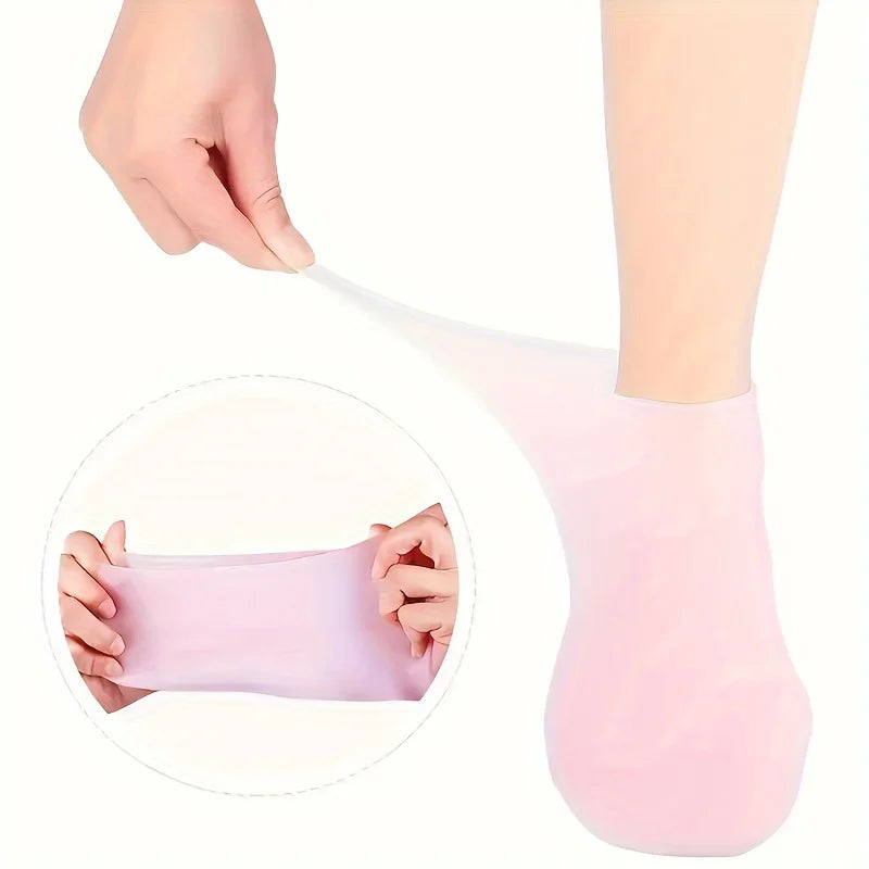 Meia Feminina de Silicone para Hidratar os Pés - Toque de Algodão